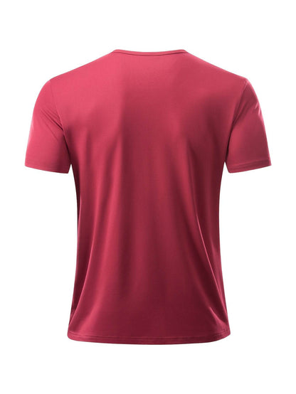 Wowell Men's Lightweight Short-Sleeve Henley Shirt - Breathable Polyester Blend - Buy Center US