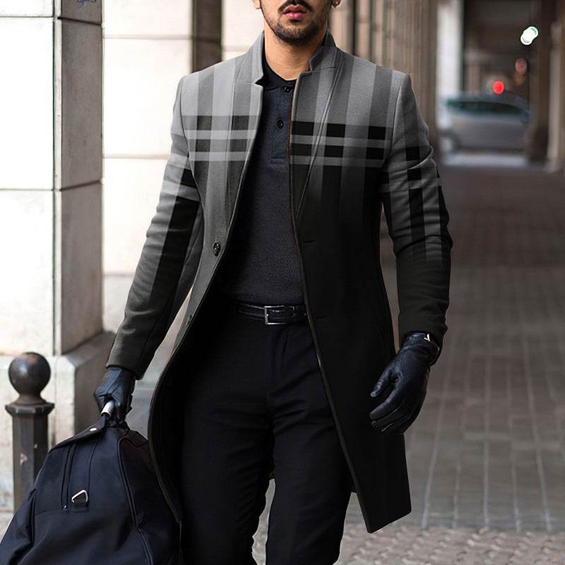 Buycenter Men's Woolen Coat - Stylish European & American Patterns - Buy Center US