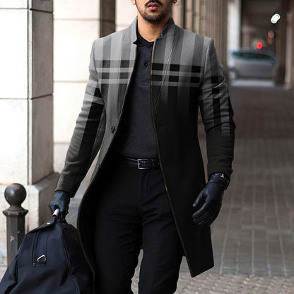 Buycenter Men's Woolen Coat - Stylish European & American Patterns - Buy Center US
