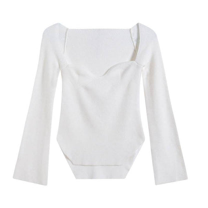 Women's Long Sleeve Off-Neck Pullover Sweater - Stylish & Cozy Top - Buy Center US