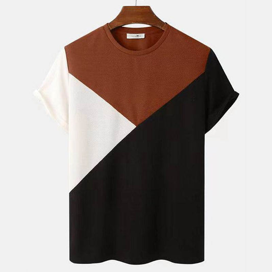 Striped 3D Printed Short Sleeve Mesh Top - Loose Fit, Antibacterial Style - Buy Center US