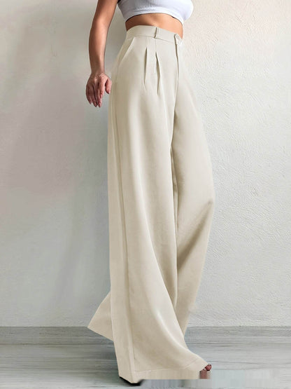 Elegant Bootcut Trousers - Solid Color Formal Pants for Every Occasion - Buy Center US