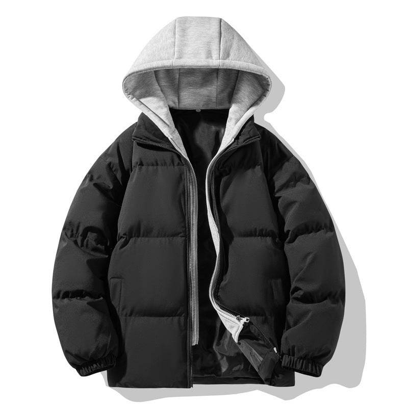 Buycenter Men's Thickened Warm Coat - Fake Two-Piece Cardigan Style - Buy Center US