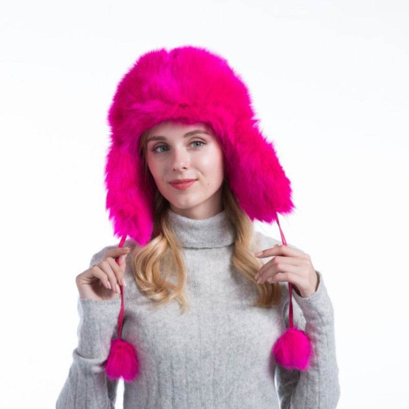 Korean Style Fox Fur Hat for Women - Warm Winter Beanie for All - Buy Center US
