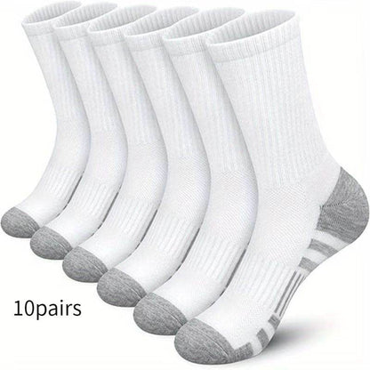 Buycenter Plus Size Color Matching Athletic Socks - Comfortable Mid Tube Design - Buy Center US