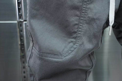 Solid Color Harem Trousers - Elastic Ankle-tied Casual Pants for Comfort - Buy Center US