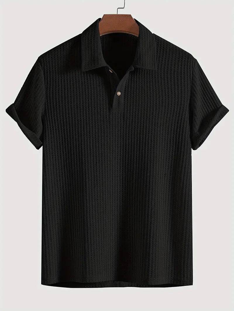 Stylish Men's Lapel Coat - Knitted Rhombus Design in 4 Colors - Buy Center US