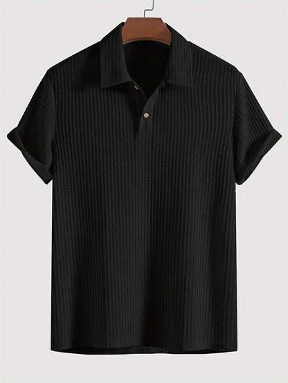 Stylish Men's Lapel Coat - Knitted Rhombus Design in 4 Colors - Buy Center US