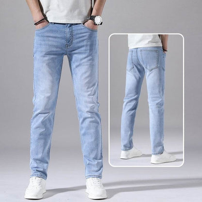Retro Thin Jeans for Men - Loose Casual Trousers in Various Colors - Buy Center US