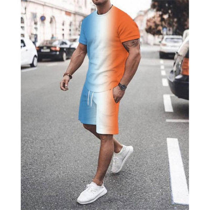 Casual Short Sleeve Men Leisure Set Suit - Multiple Colors & Sizes Available - Buy Center US