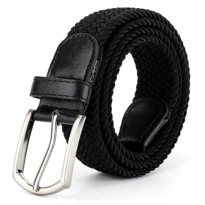 Buycenter Men's Casual Stretch Woven Leather Belt - Bohemian Style, Various Colors - Buy Center US