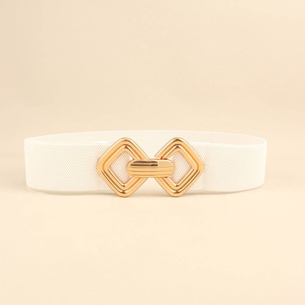 Stylish Wide Waist Elastic Belt for Women - Versatile PU Leather Design - Buy Center US