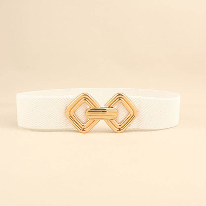 Stylish Wide Waist Elastic Belt for Women - Versatile PU Leather Design - Buy Center US