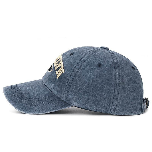 Retro Washed Cotton Cap - Men's Sun Protection & Breathable Style - Buy Center US