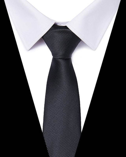 Buycenter 8cm Striped Tie - High-Quality Polyester for Professional Styling - Buy Center US