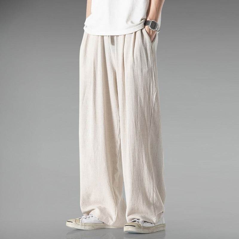 Buycenter Plus Size Lightweight Linen Summer Pants - Wide Leg & Casual - Buy Center US
