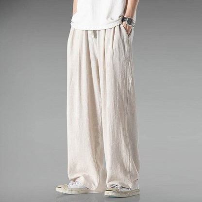 Buycenter Plus Size Lightweight Linen Summer Pants - Wide Leg & Casual - Buy Center US